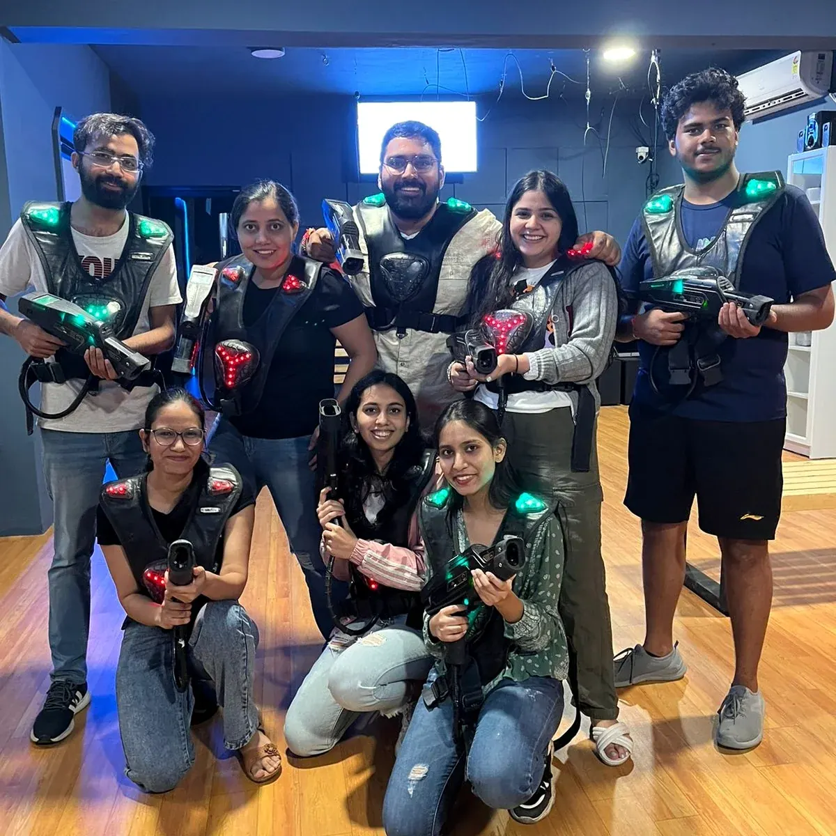 Birthday group at Mysteries and Lasers